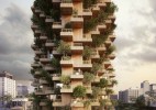 交叉复合木材的 “摩天树塔”建筑大楼