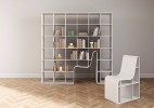 把书架和椅子融为一体的家具Bookchair