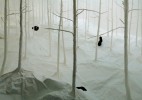 札幌艺术博物馆,以纸造林的装置艺术 “WALD AUS WALD”