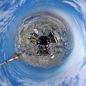 迪拜塔的360度全景