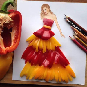 当美食遇到艺术家---最美的蔬菜裙子