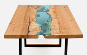 创意的河流分割桌子