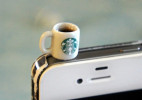 星巴克咖啡杯造型手机防尘塞