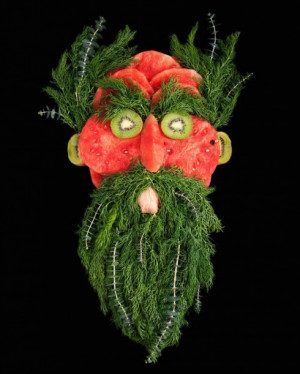 新鲜水果蔬菜人脸艺术