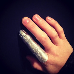 创意的银手指戒指