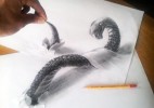 以假乱真的3D立体铅笔画,太逼真了