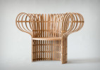 自然古朴的竹篾椅子