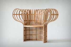 自然古朴的竹篾椅子