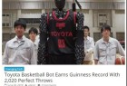 丰田研发出投篮机器人Cue3,连续投篮2020次100%命中