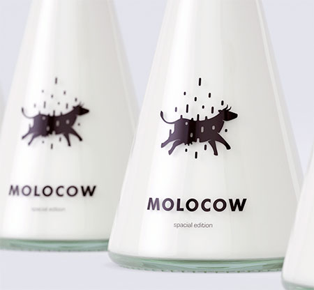 Molocow的创意牛奶包装设计