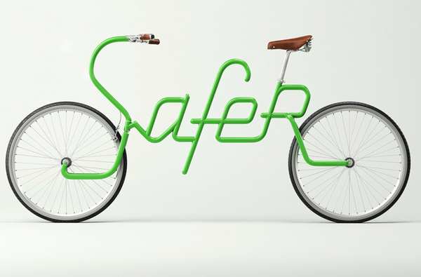 结合单词而设计的自行车