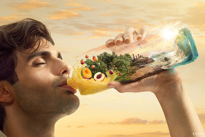 国外Santal果汁系列创意平面广告设计