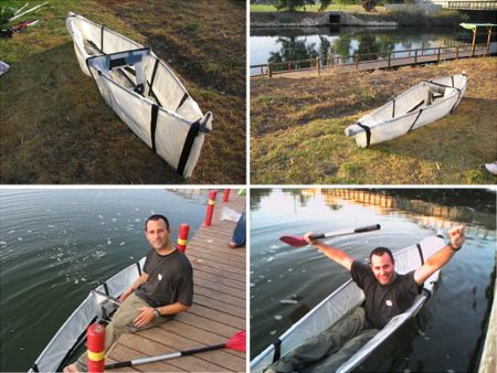 组装便携的折叠皮划艇创意设计