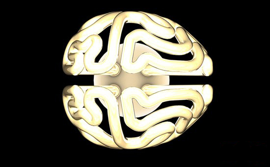大脑形状的节能灯泡