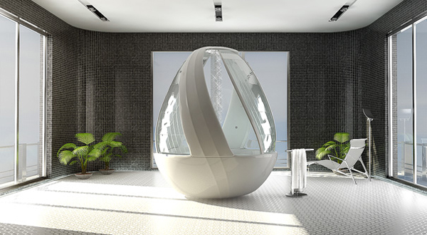 鸡蛋形状的沐浴系统
