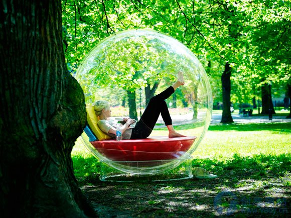 概念休息躺椅型似玻璃泡泡屋