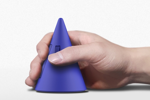 颠覆传统设计的圆锥形蓝牙鼠标，使用它从此告别鼠标手