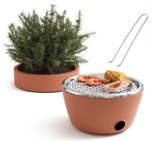 盆栽兼烤肉炉的Hot-pot BBQ