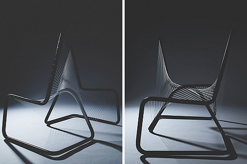 Clara Schweers设计的极简双人座椅Saitens