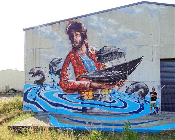 澳大利亚街头艺术家Fentan Mcgee墙绘艺术