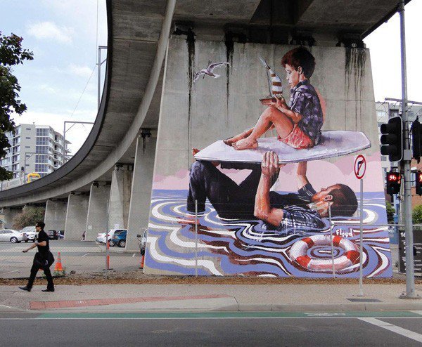 澳大利亚街头艺术家Fentan Mcgee墙绘艺术
