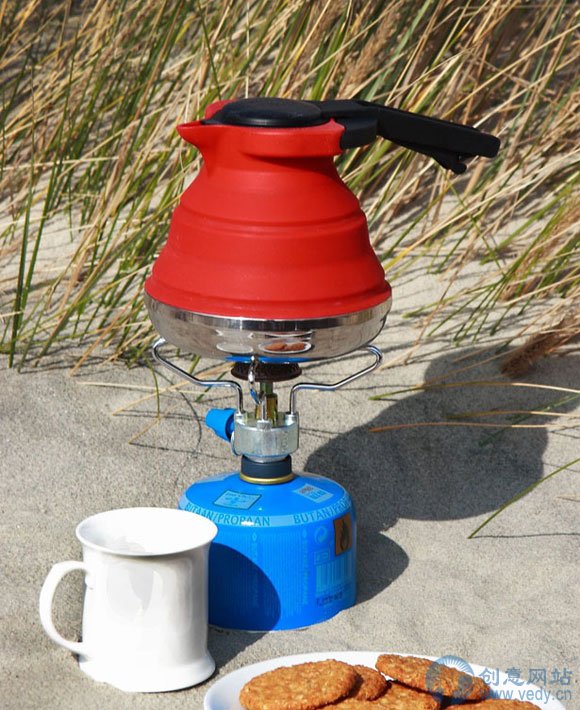 创意的可折叠硅胶茶壶