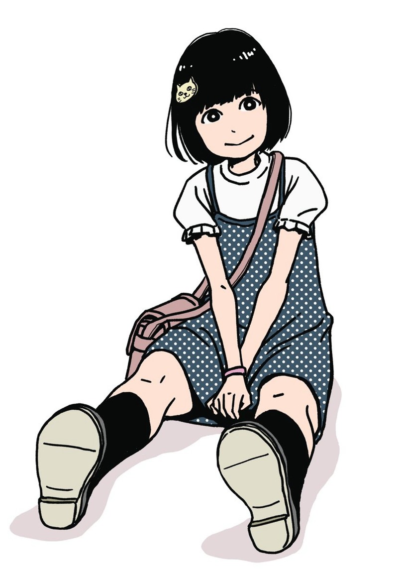 青春期的美少女日系插画图片