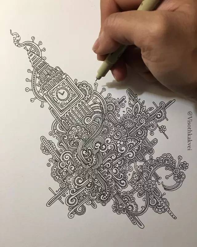 柬埔寨插画家的魔法涂鸦