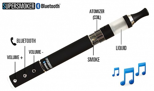 Supersmoker设计可以打电话听音乐的电子香烟
