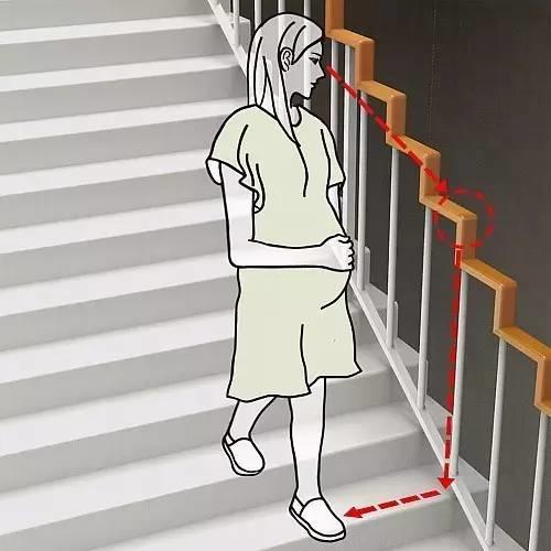 直角楼梯扶手 帮助孕妇、老人更轻松上下楼