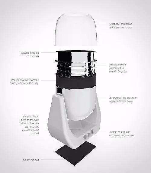 360度旋转家用爆米花机创意设计