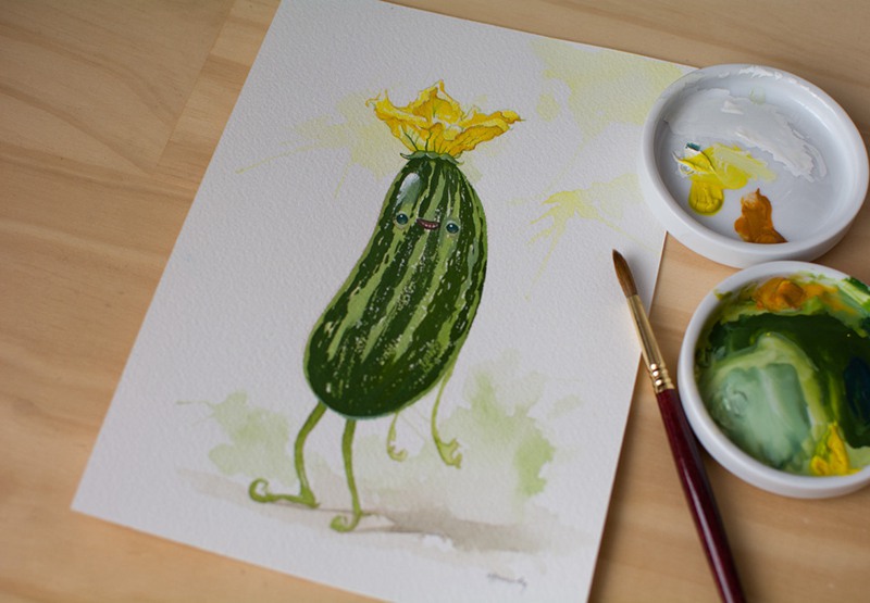 有趣的拟人化蔬果插画绘本