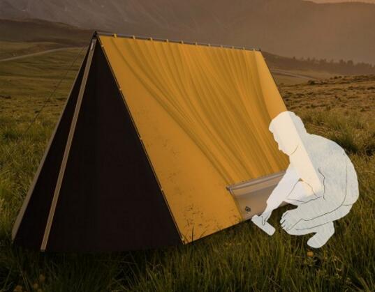 江湖救急的神奇三角帐篷，为你在露营的时候提供过滤饮用水