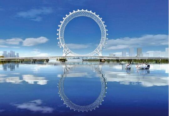 全球最高无条幅摩天轮在山东建成，比伦敦眼还要高10米