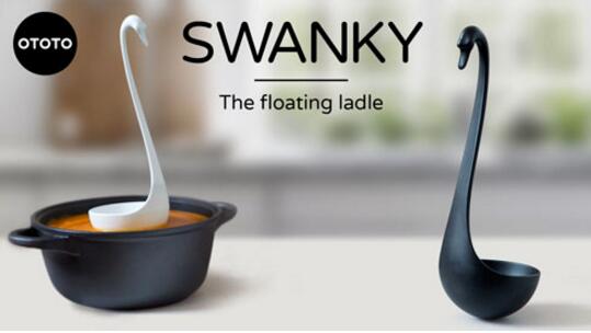 永远站立的Swanky天鹅汤勺，让你无处安放的汤勺玩出艺术感