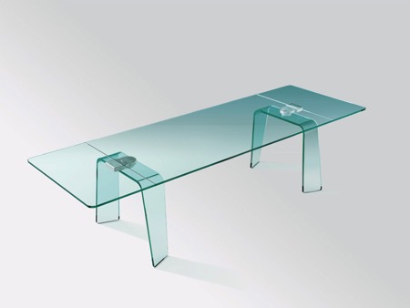 可以扩展加长的创意玻璃桌
