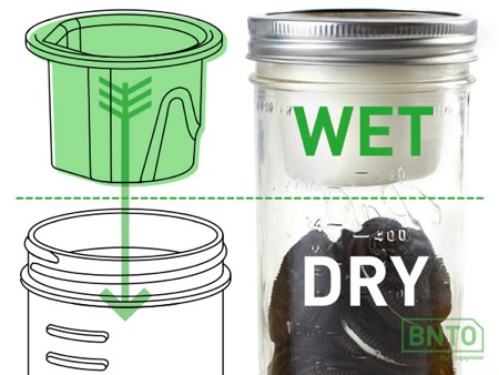 干湿分离的创意食物罐（Mason Jar）