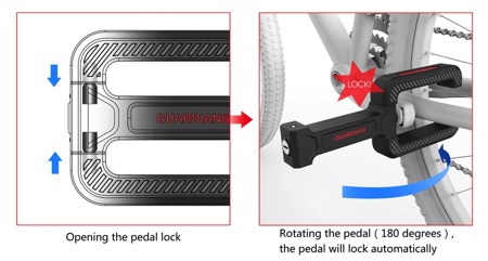 自行车创意车蹬锁