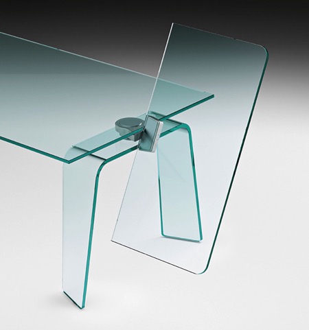 可以扩展加长的创意玻璃桌