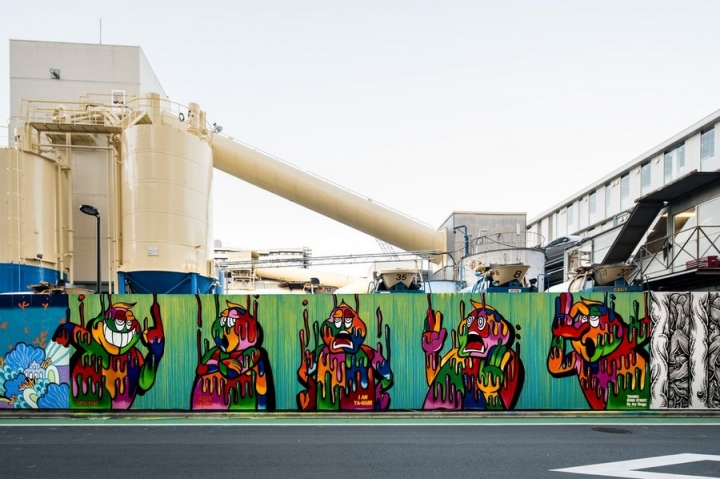 东京Tennozu Isle街头艺术与壁画作品