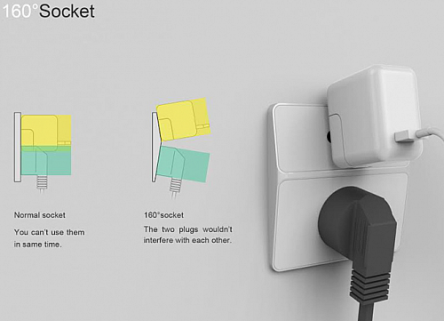 不打架方便使用的创意插座设计