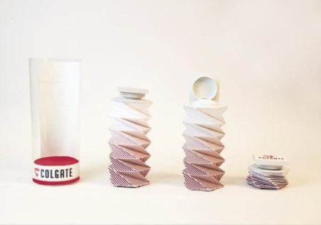 设计师Nicole Pannuzzo设计的折纸式牙膏皮