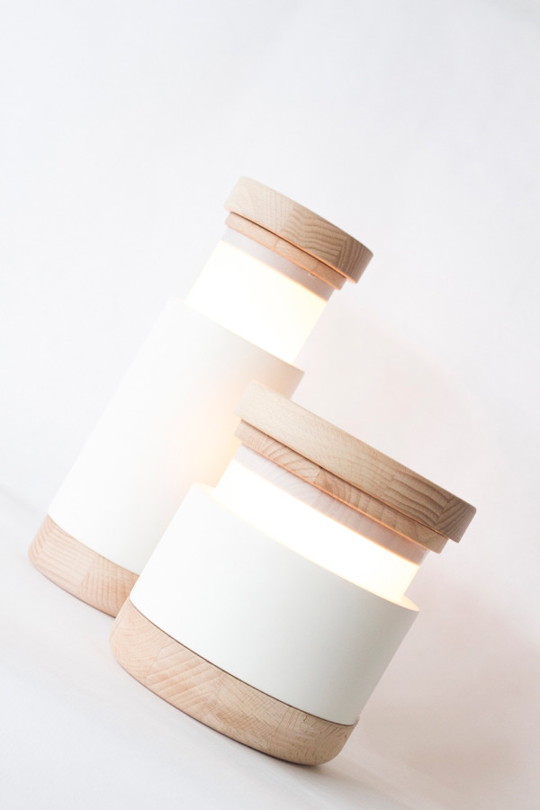 木头和陶瓷碰撞的质感创意台灯Abre Lamp