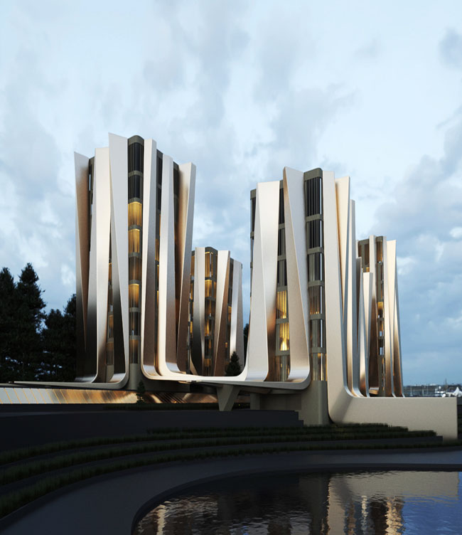 俄罗斯Roman Vlasov的概念办公楼建筑设计