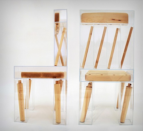 Joyce Lin设计的透明结构椅子Exploded