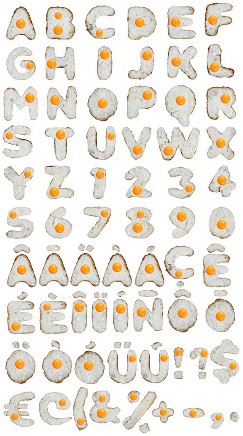 handmade-font 字母煎鸡蛋