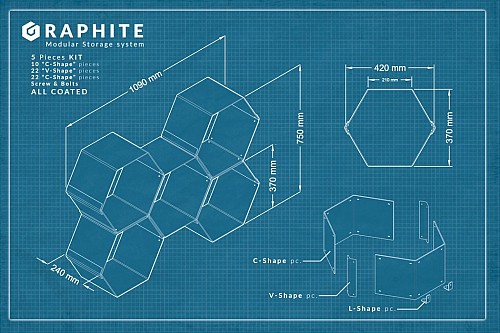 模块化收纳柜Graphite创意设计