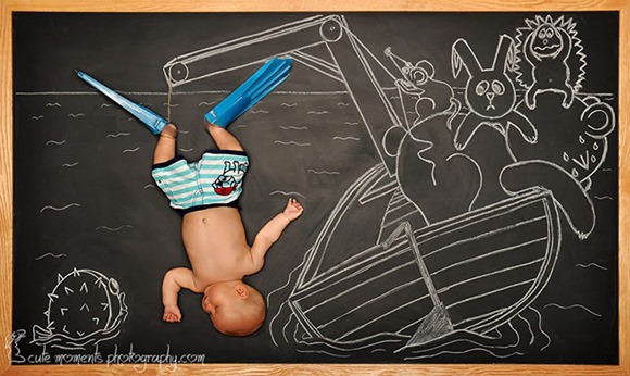 婴儿的黑板冒险