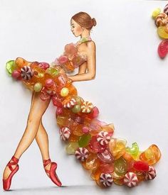 糖果与艺术作品的完美结合---巧克力裙子