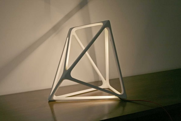 几何框架雕塑灯具（Molecula）